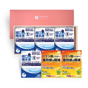 (ギフト箱入り）バランスサポートパウダー4個＋(機)クエン酸パウダー2個