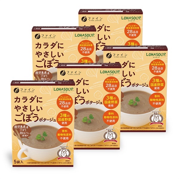 LOHASOUP カラダにやさしい ごぼうポタージュ 5袋入(カラダにやさしい ごぼうポタージュ 5個セット)